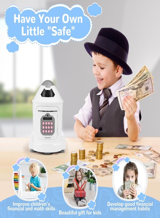GLUTIA Piggy Bank for Kids,Electronic ATM Piggy Bank with Password & Face ID Simulation for Boys Girls-Pink - Image 3